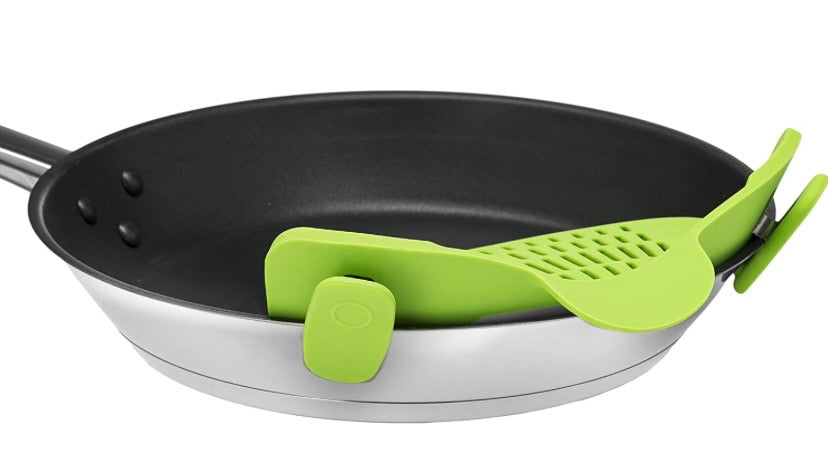 Snap 'N Strain Strainer, Clip On Silicone Colander, Fits All Pots and Bowls - Lime Green