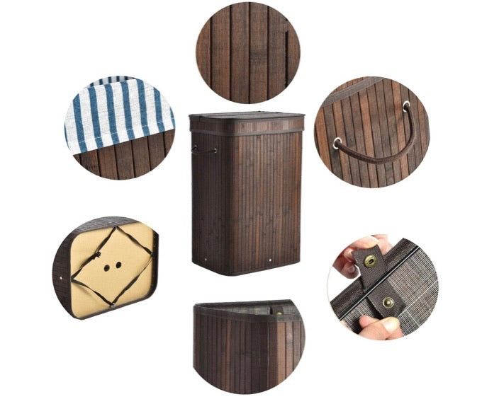 Bamboo Laundry Hamper Basket