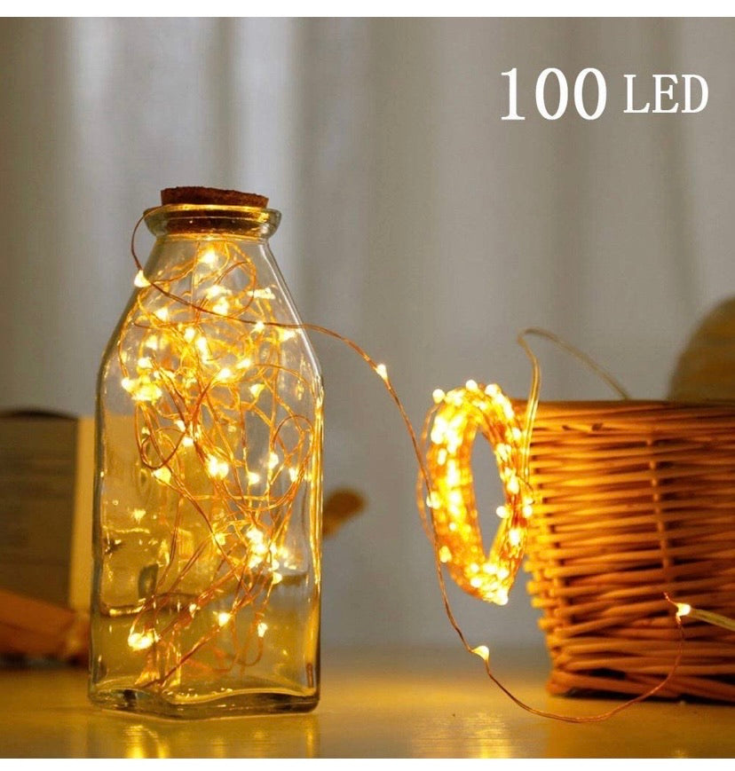 (2 Pack)33 Ft/10M Led String Lights Battery Powered, Proxima Direct Waterproof Fairy Lights 100 LED Christmas Light with 8 Modes for DIY Festival Christmas Wedding Bedroom Tree Decoration- Warm White