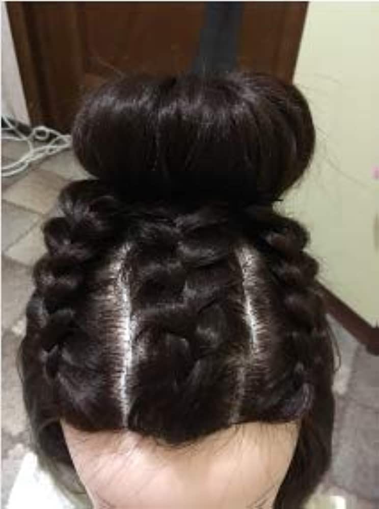 28"Cosmetology Mannequin Head Hair Styling Head Professional Hairdresser Head Manikin Doll Head Synthetic Fiber Hair with Free Clamp