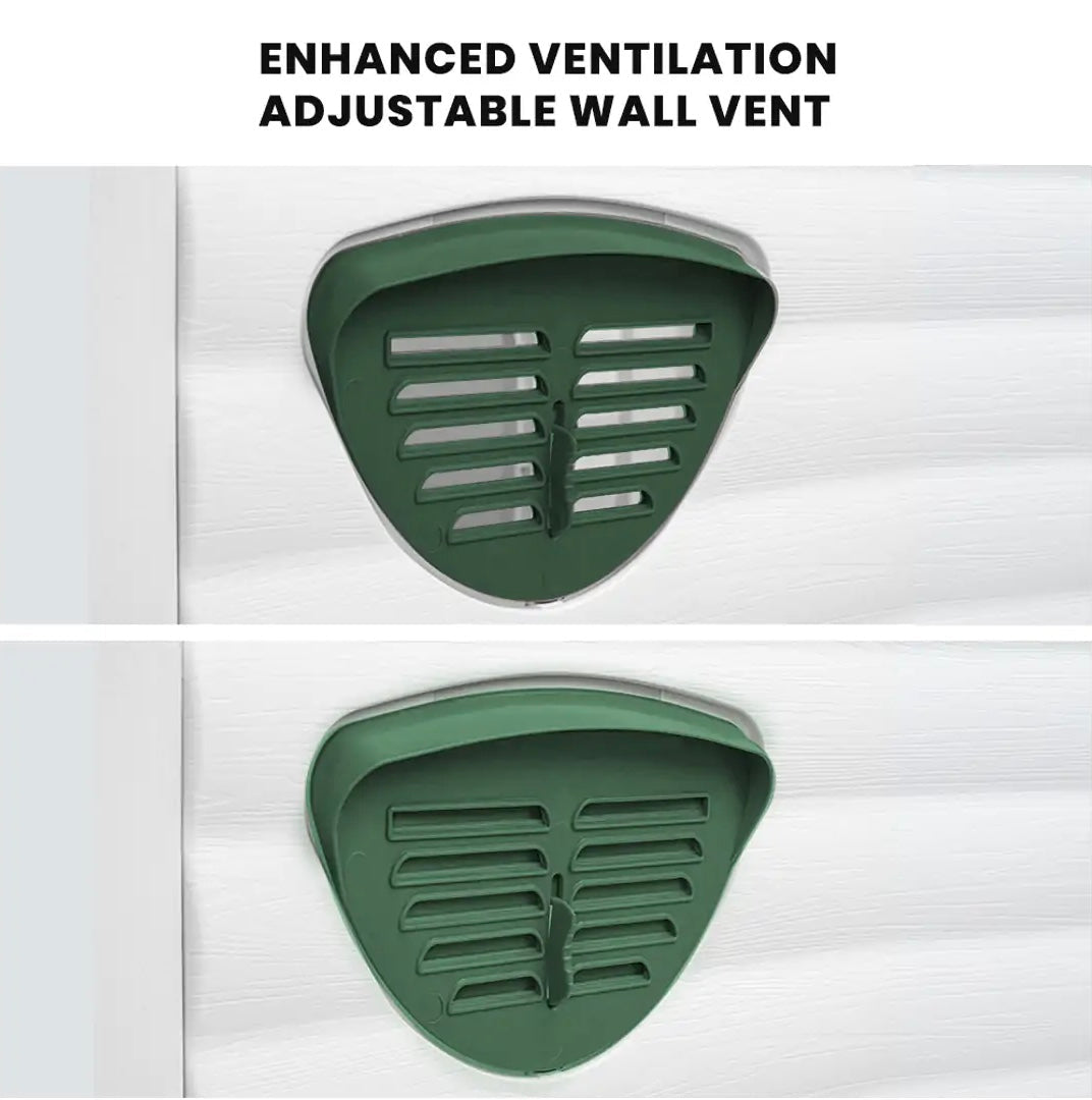 Taily Plastic Dog Kennel Outdoor Indoor Weatherproof Pet Puppy Dog House Large Green Anti UV Shelter