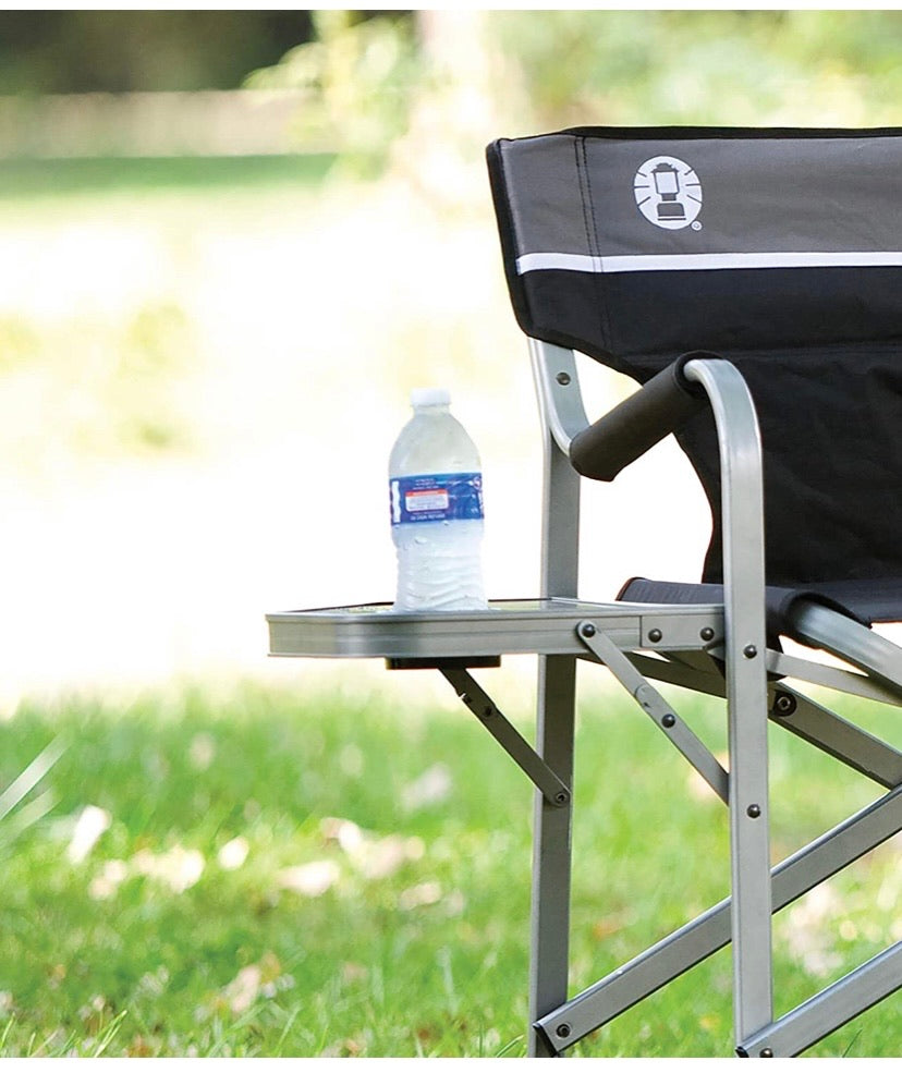 Portable Deck Chair with Side Table