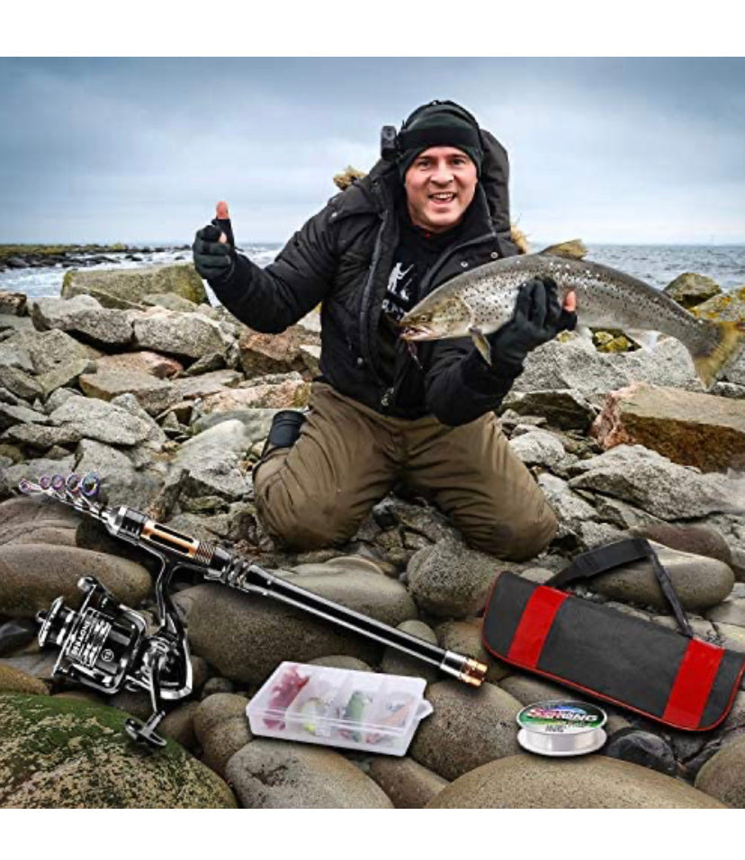 BlueFire Fishing Rod and Reel Combos Telescopic Fishing Pole kit