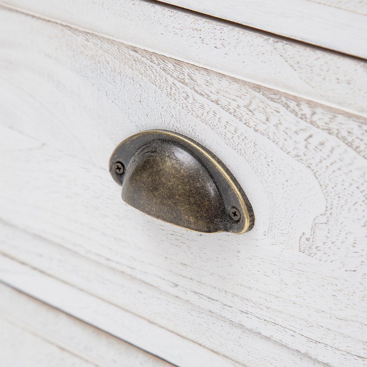 2x LaBella Bedside Table 2 Drawer Vintage Side Storage Cabinet Bedroom WHITE