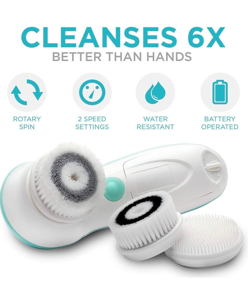 Waterproof Facial Cleansing Spin Brush Set