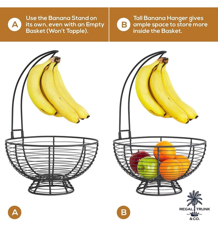 Fruit Basket with Banana Hanger