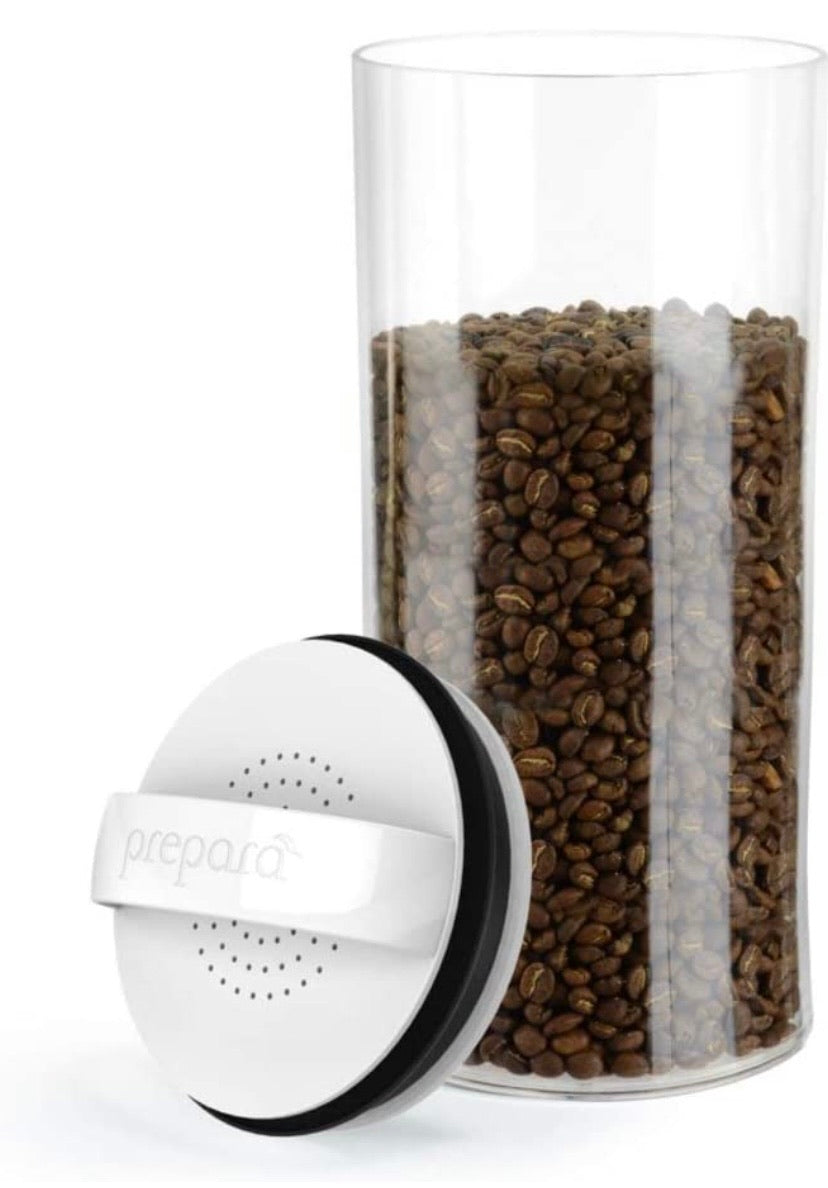 Fresh Saver Airless Canister, Medium/Tall, Clear with Black Handle