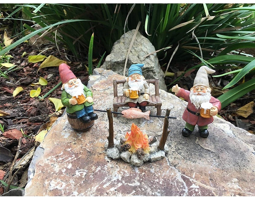 Happy Gnomes Beer Drinking Buddies- 5pcs