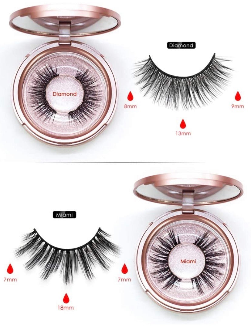 Dual Beauty Magnetic Eyelashes & Eyeliner Kit | Reusable Upgraded 3D Magnetic lashes Kit with Mirror & Tweezers Inside| No Glue & Mess Free | Fast & Easy Application - 2 Pairs