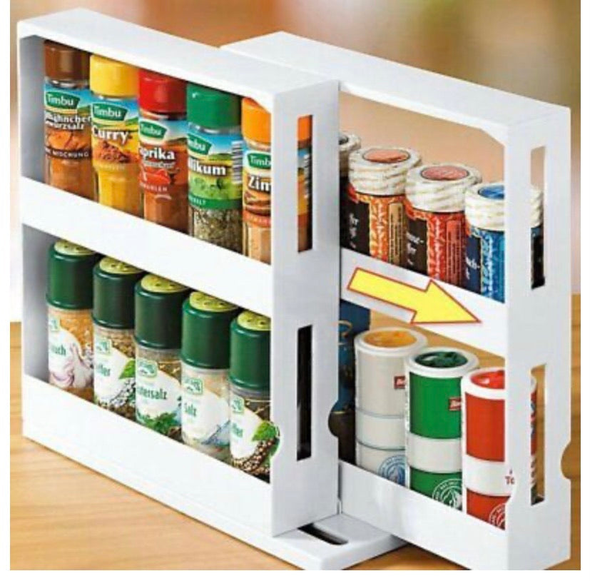 2 Tiers Rotating Spice Rack