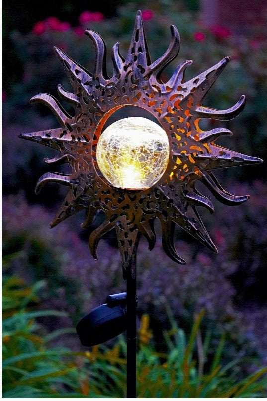Solar Lights Outdoor Celestial Sun & Moon Decor