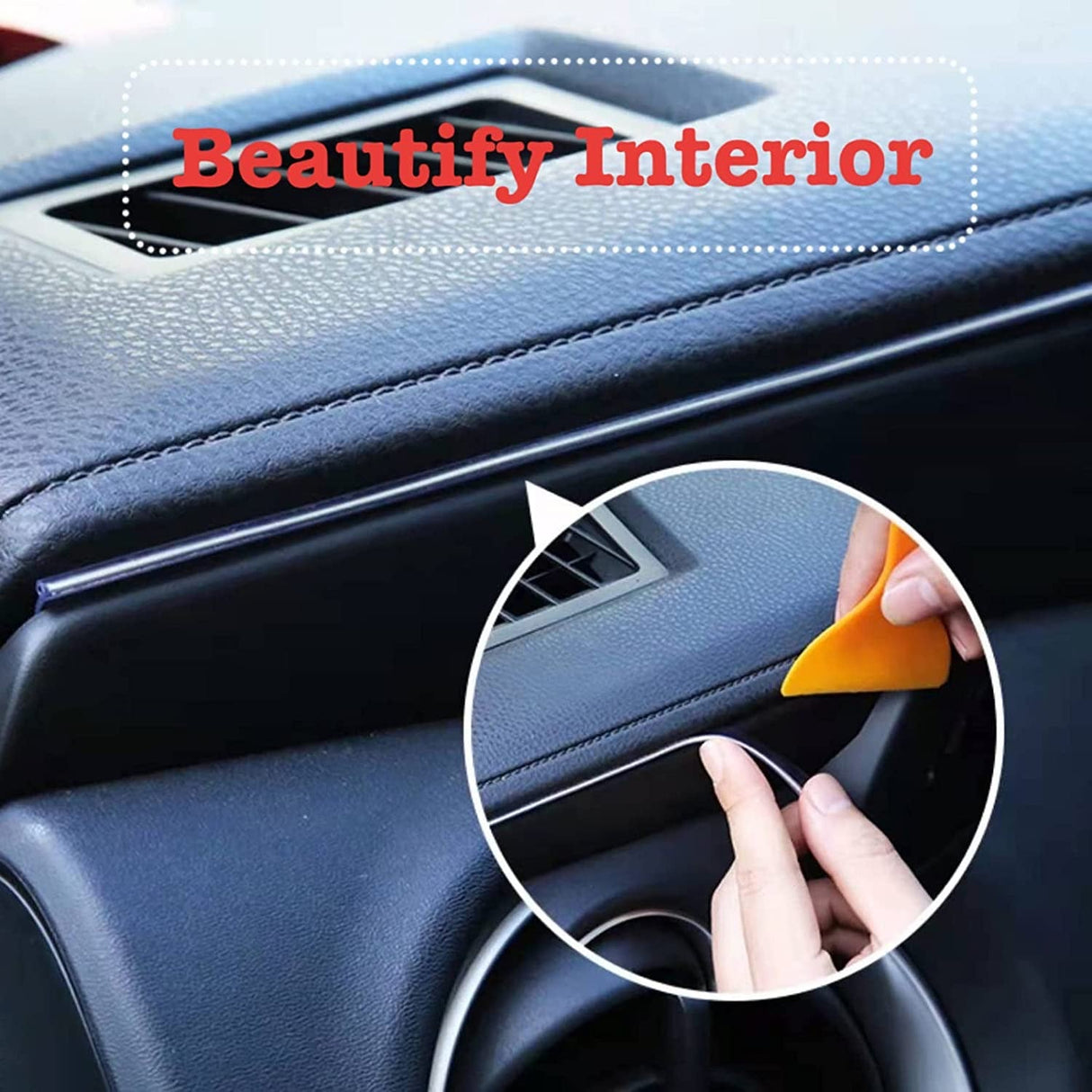 EL Wire Interior Car LED Strip Lights, USB Neon Glowing Strobing Electroluminescent Wire Lights, Ambient Lighting Kits for Car, Garden, Decorations, 5M (Blue)