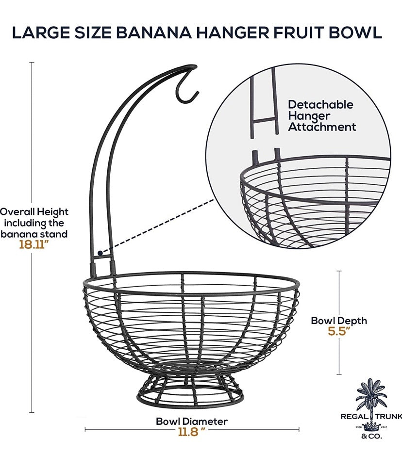 Fruit Basket with Banana Hanger
