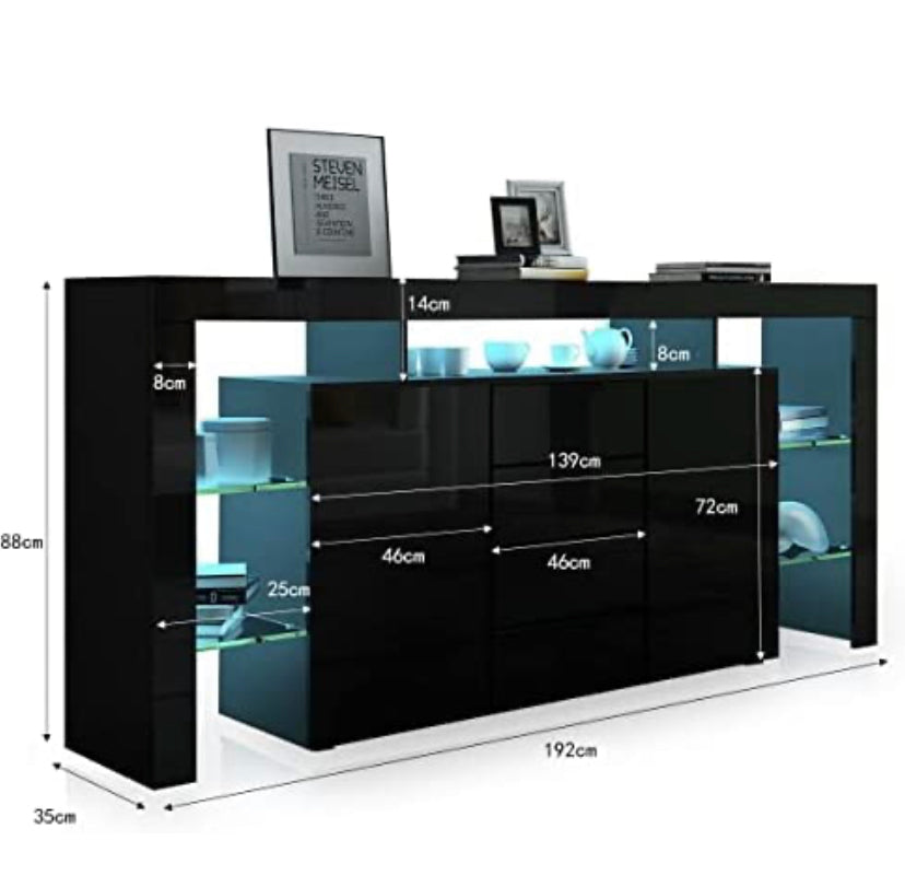 Luxsuite Sideboard Buffet Table Storage Cabinet