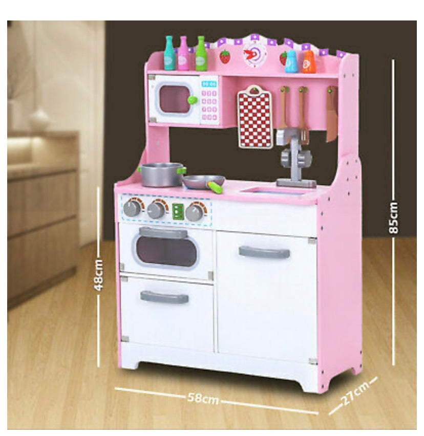 Kids Wooden Kitchen Pretend Play Set