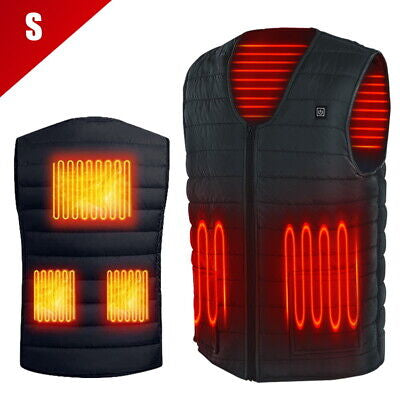 Electric Vest Heated Jacket USB Thermal Warm Heat Pad Winter Body Warmer Unisex