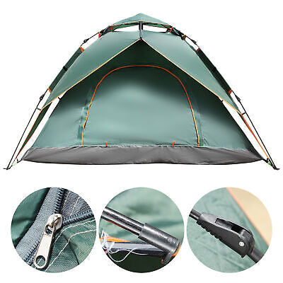 3-4 Person Instant Up Tent Family Waterproof Dome Hiking Beach Camping Tent AU