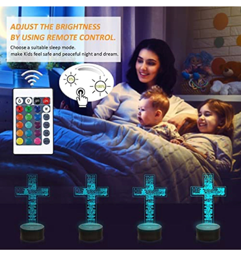 The Lord Jesus Cross 3D Night Light