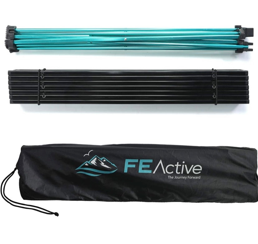 Camping Folding Table - Aluminium Joints, Compact, Lightweight Camping Table. Portable Outdoor Furniture for Picnic, Beach, Hiking, Trekking, Backpacking, Travel | Designed in California