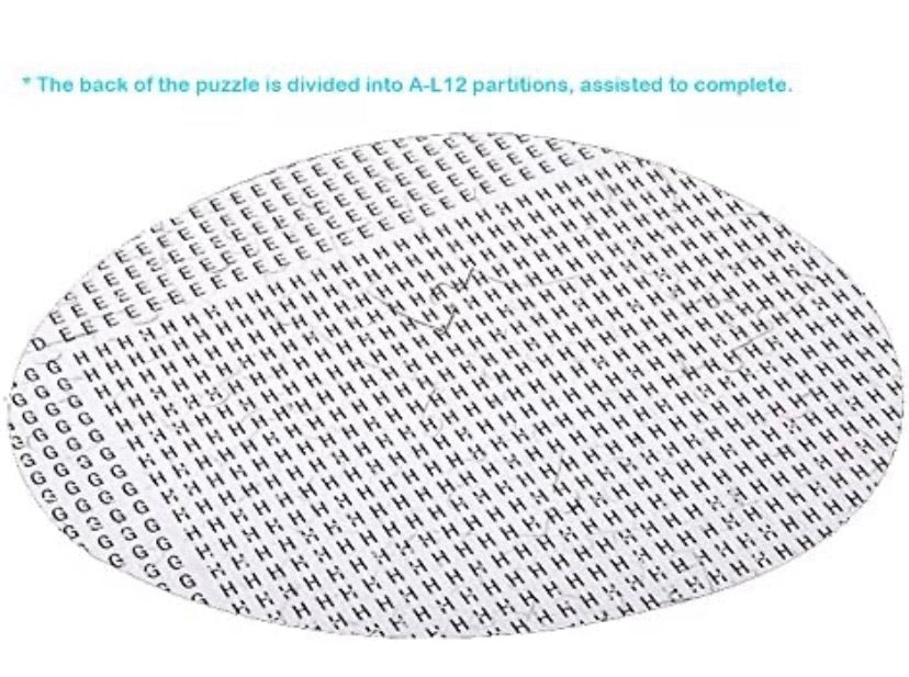 LRRH 1000 Pcs Round Jigsaw Puzzles Rainbow Palette Intellectual Game for Adults and Kids