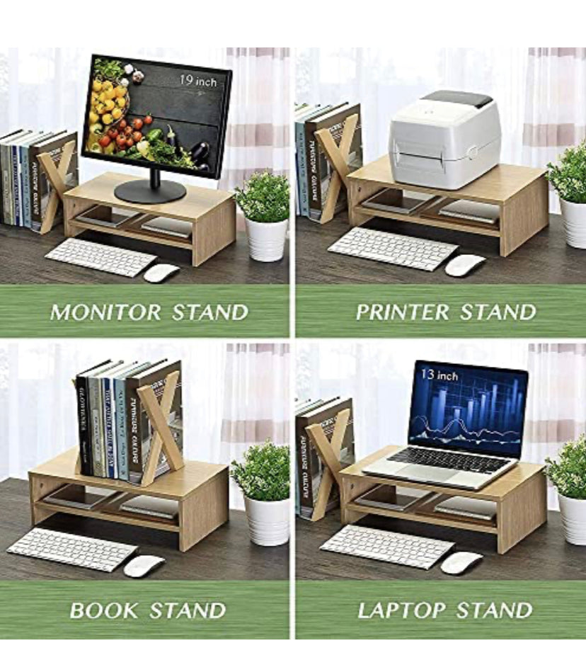Wood Monitor Stand Riser