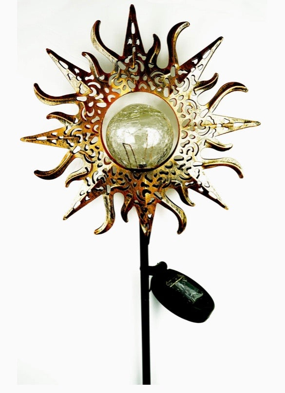 Solar Lights Outdoor Celestial Sun & Moon Decor
