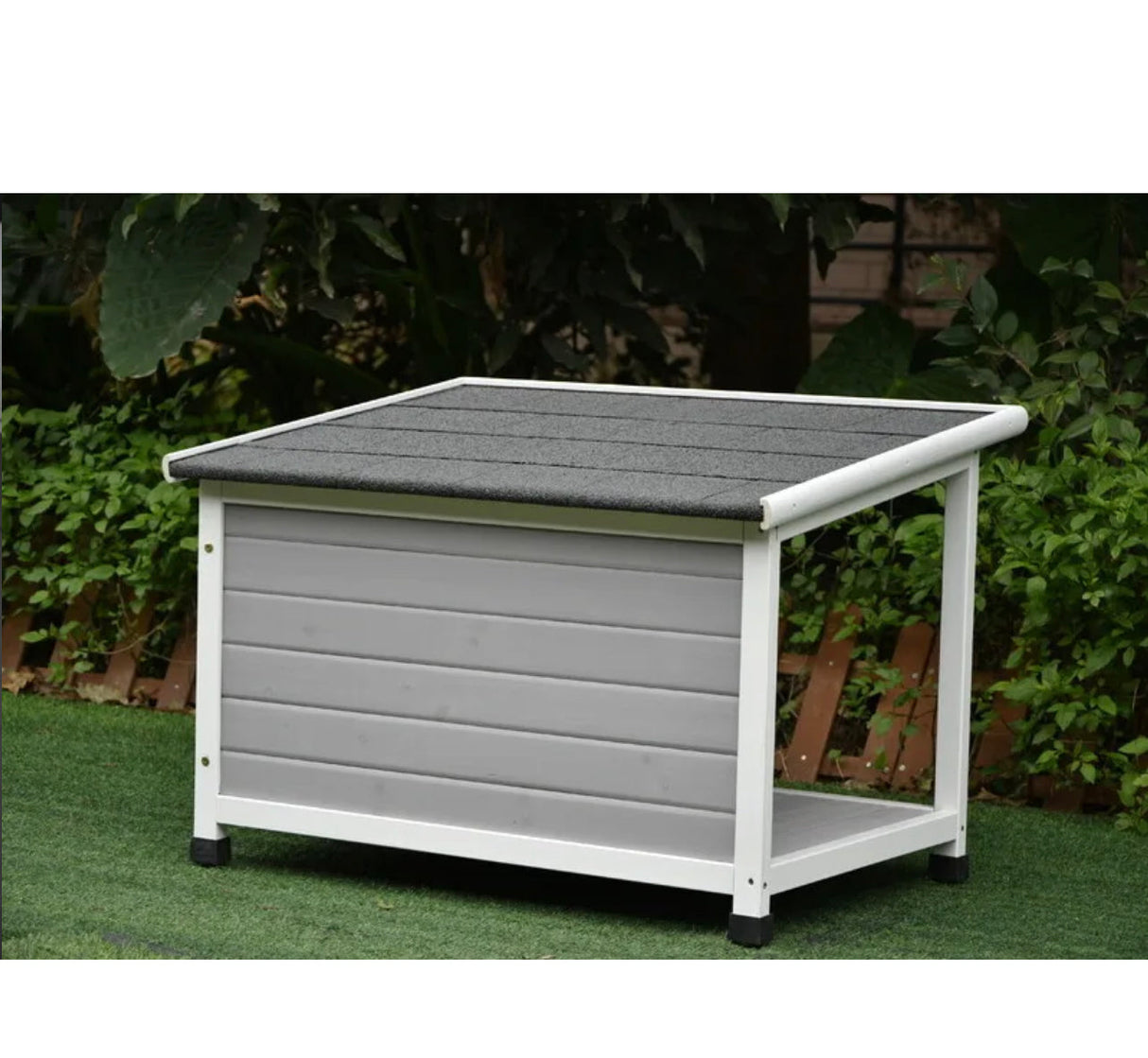 Wooden Pet Dog Kennel Timber House Cabin Wood Log Box Home 84Wx58Hx63D Cm