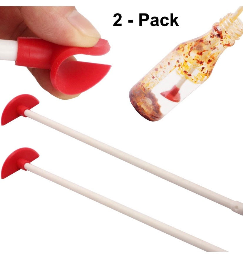 36cm Silicone Bottle Scraper - Reusable Tool to Get The Last Drop, Last Drop Silicone Spatula - 14" Flexible and Reusable Kitchen Aid Utensil, Silicone Scraper - Long Handle Cleaning Tools