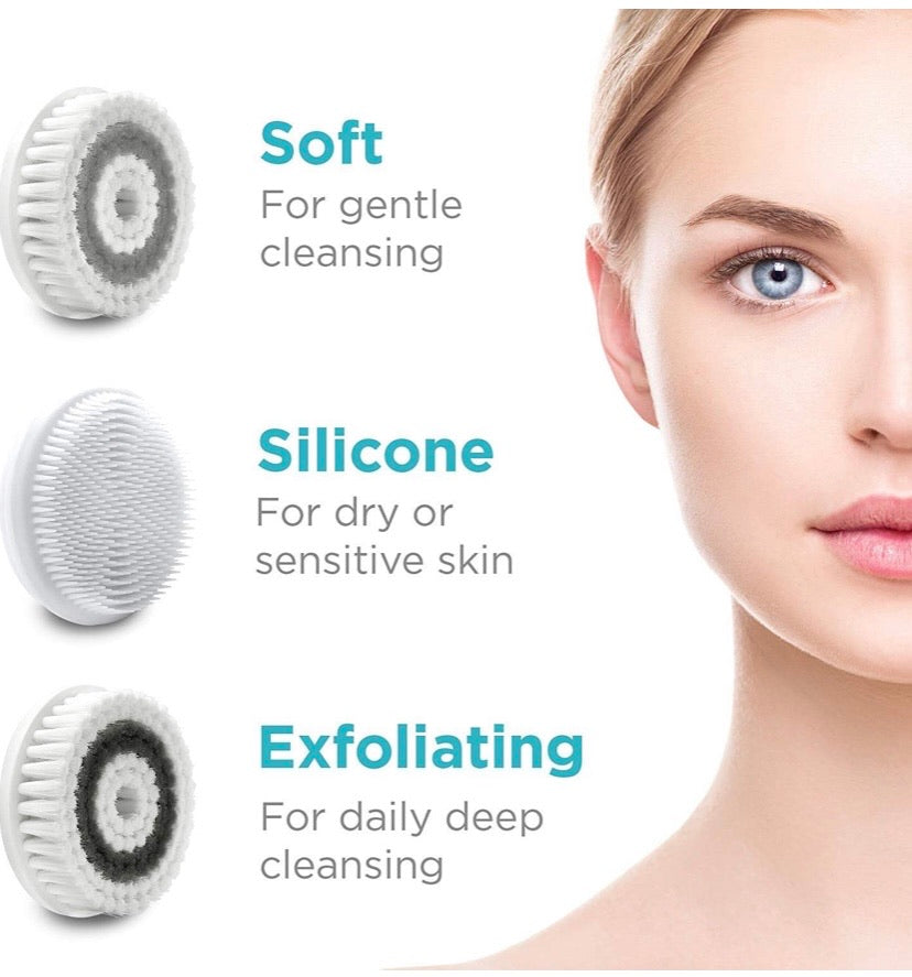 Waterproof Facial Cleansing Spin Brush Set