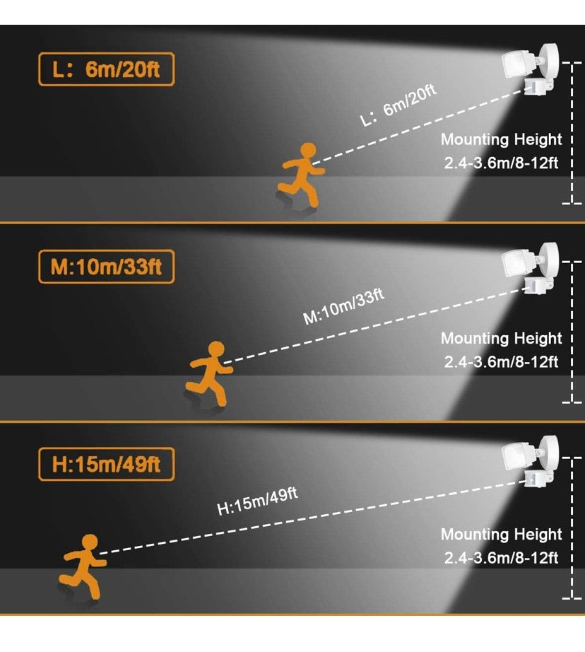 Dual-Head Solar Motion Sensor Security Light