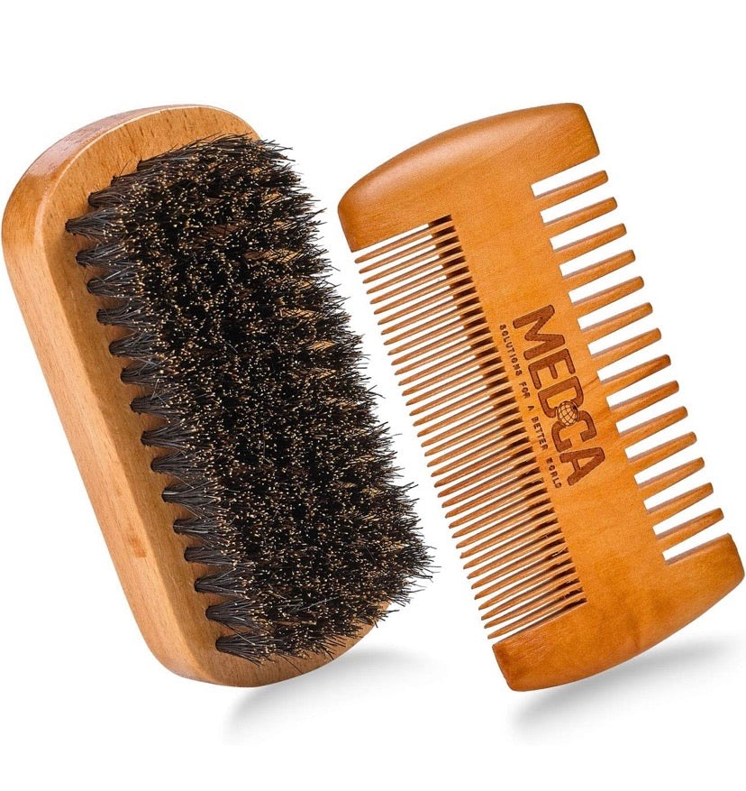 Wooden Beard and Comb Set for Men