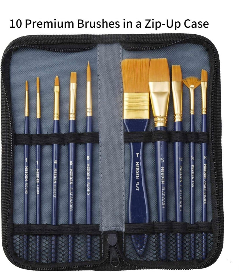 MEEDEN 70-Piece Premium Acrylic Painting Set - Solid Beech Wood Easel Box, 48×22ML Acrylic Paint Set, and All Additional Supplies, for Children's Day Beginning Artists, Students & Kids