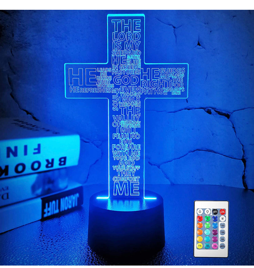 The Lord Jesus Cross 3D Night Light