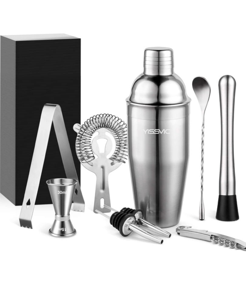 9Pcs Cocktail Shaker Set