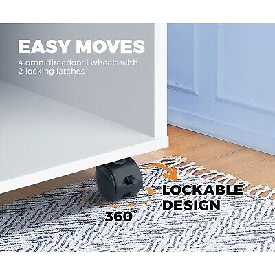 Portable Double Wardrobe Storage Shelves Organizer Clothes Rack Hanger