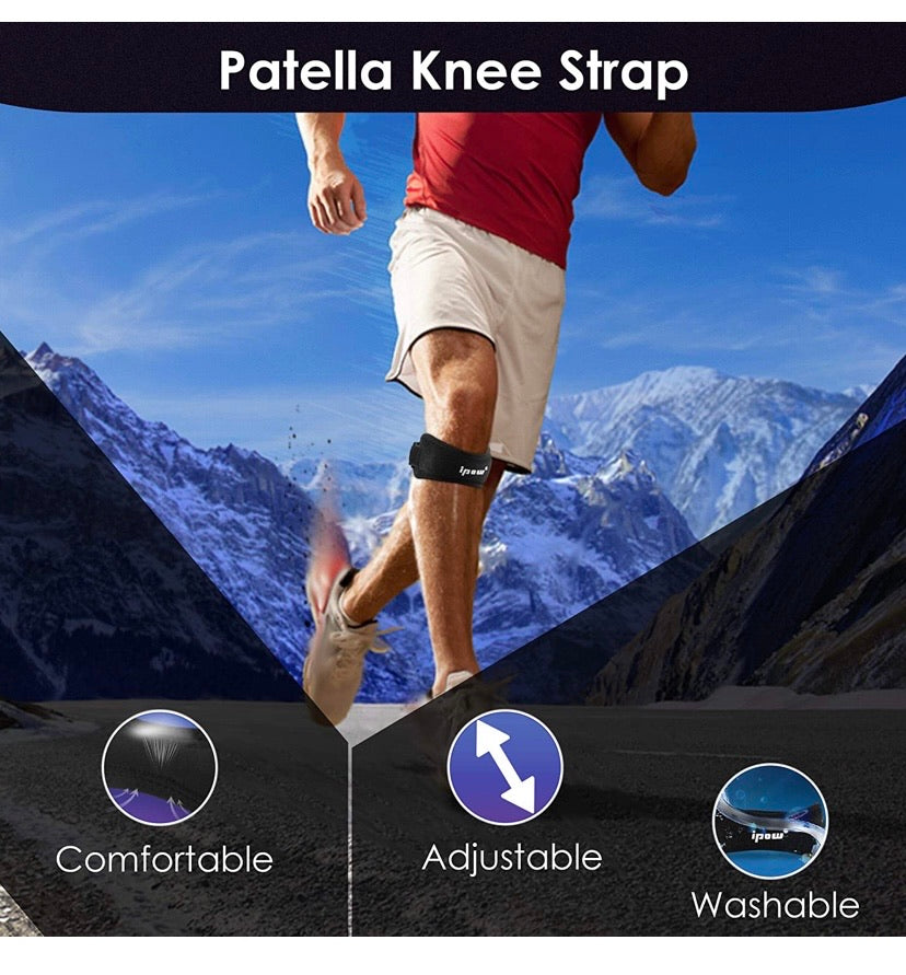 2 Pack Knee Pain Relief & Patella Stabilizer Knee Strap