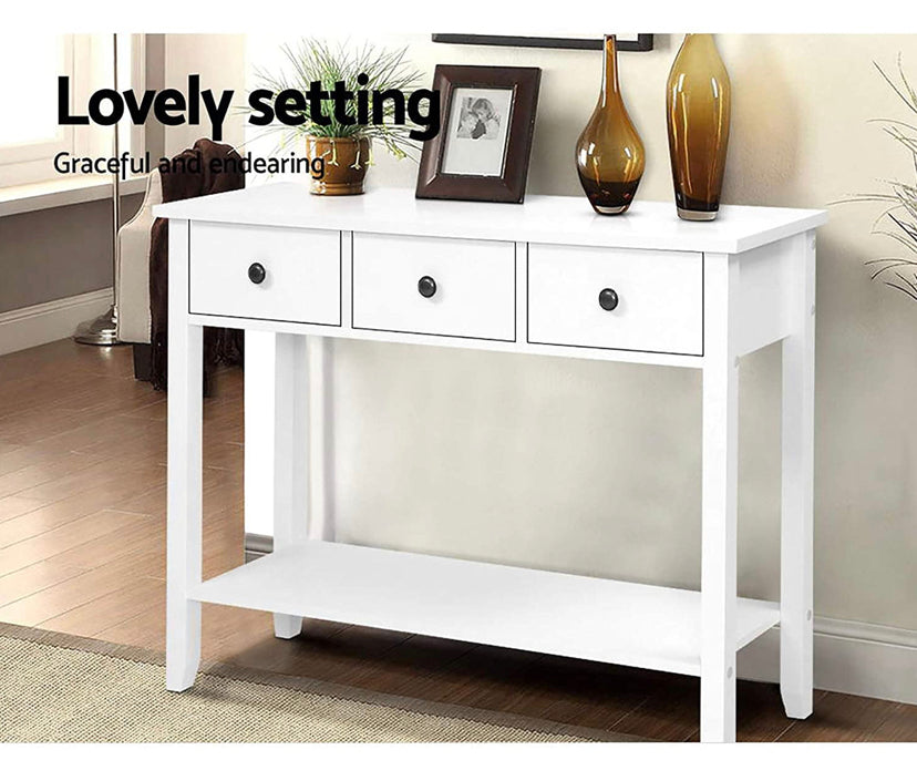 Artiss Console Table Entryway Hallway Side Table Wooden, White