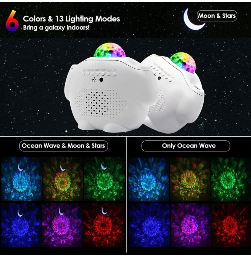 Star Night Light Projector Bedroom,3 in 1 Galaxy Projector Light LED Nebula Cloud Light with Moon Star & Voice Control As a Game Room Party Home Theatre Night Light Ambiance