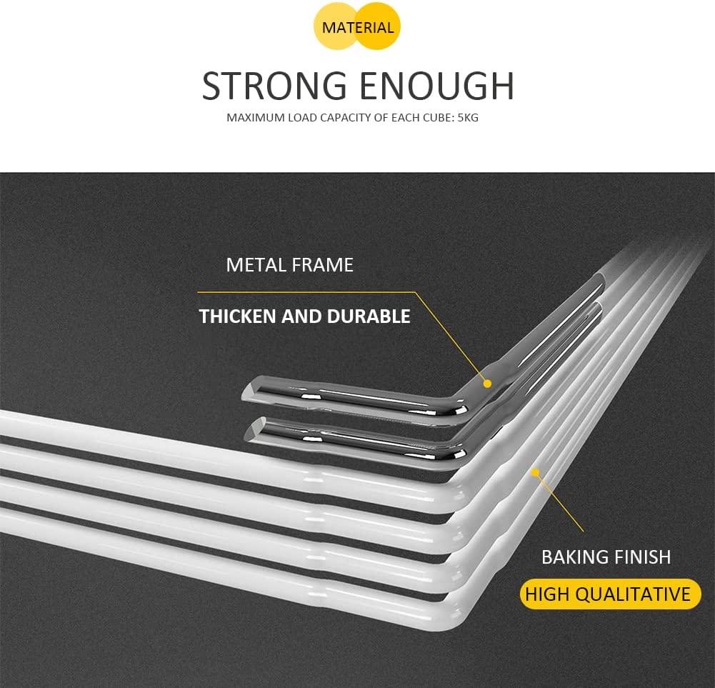 Portable Shoe Storage Plastic Cube Storage Tower Shelves for Storage Shoe Cabinet Shoe Rack (2 Row of 6-Layer)