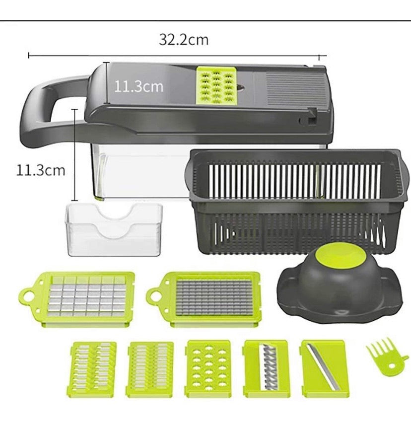 Vegetable Chopper, BRITOR Mandoline Slicer Cutter Chopper and Grater 10 in 1 Vegetable Slicer Potato Onion Chopper Veggie Chopper Dicer with Container Black