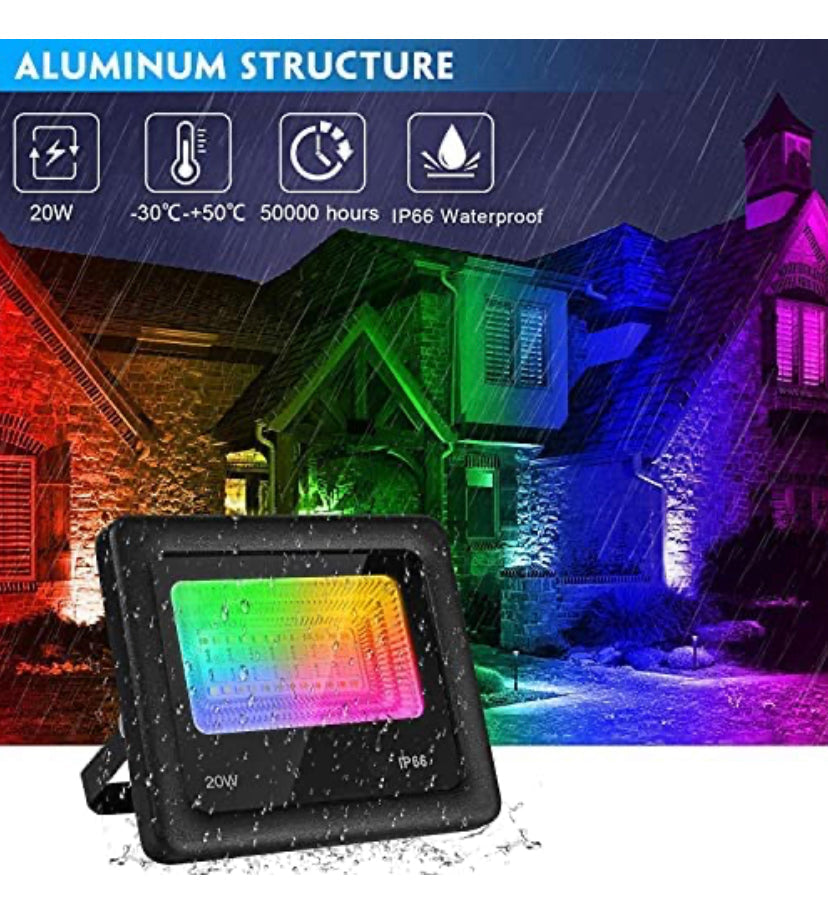 20W LED Flood Light RGB Color Changing