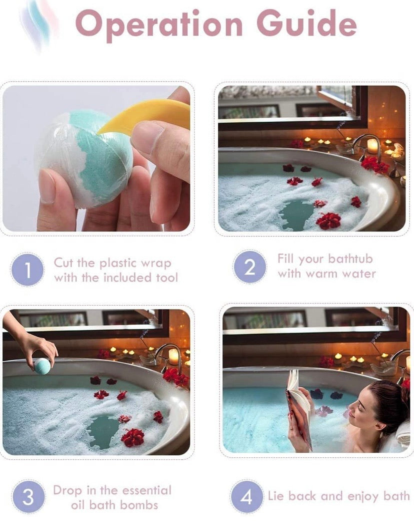 Bath Bombs Gift Set, JRINTL 12 made Fizzies, Shea & Coco Butter Dry Skin Moisturize, Perfect for Bubble & Spa Bath. Handmade Birthday Mothers day Gifts idea For Her/Him, wife, girlfriend