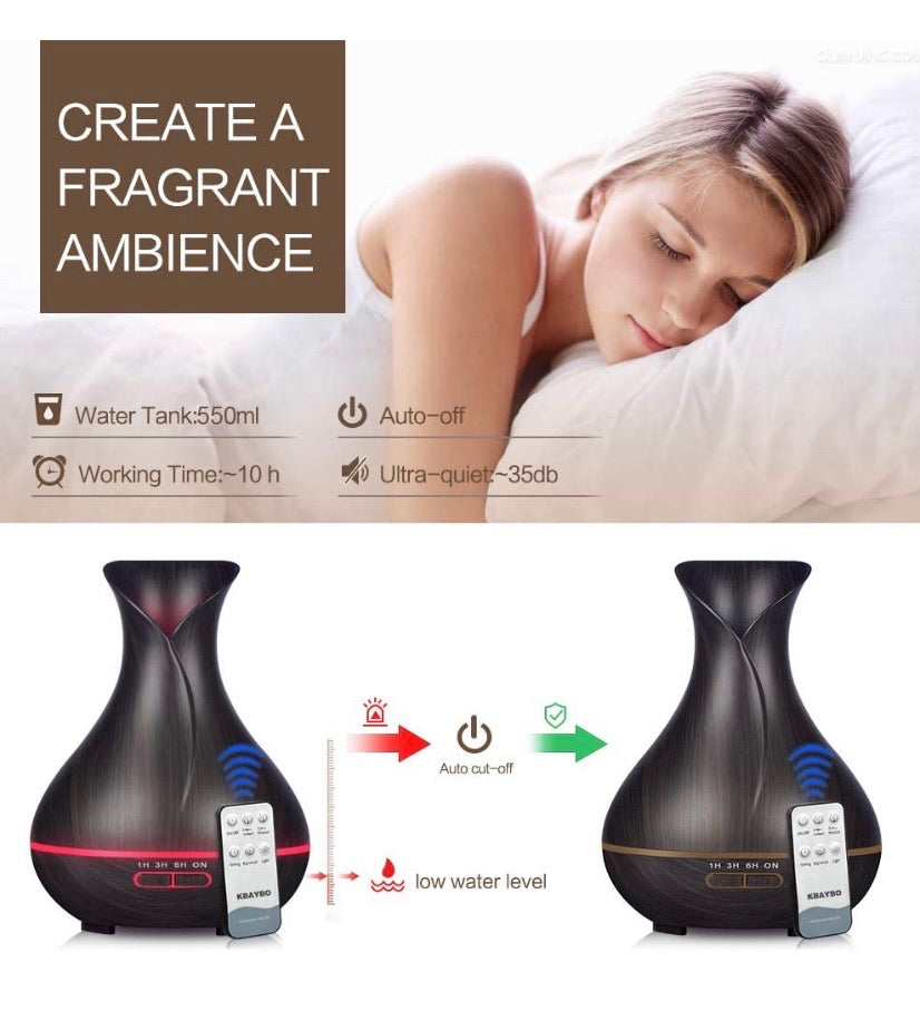 Essential Oil Diffuser- Dark Wood Grain