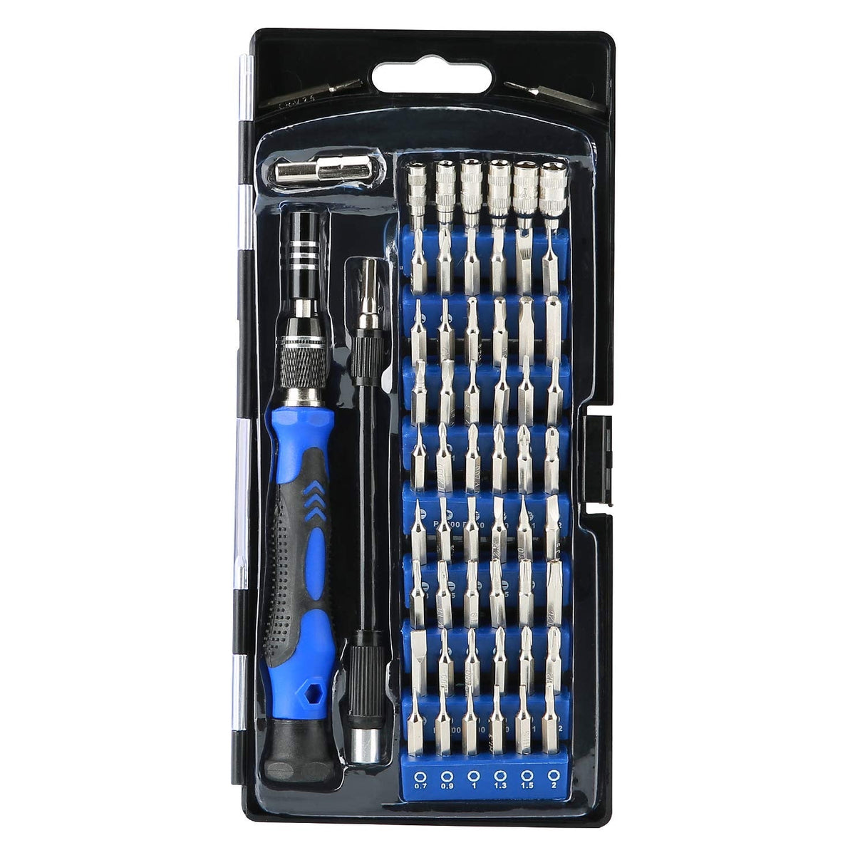 Precision Screwdriver Set, 60 in 1 with 56 Bits Magnetic Screwdriver Kit, Stainless Steel Professional Repair Tools Kit for Phone, Laptop, PC, Camera, Game Console, Glasses, and More –Blue