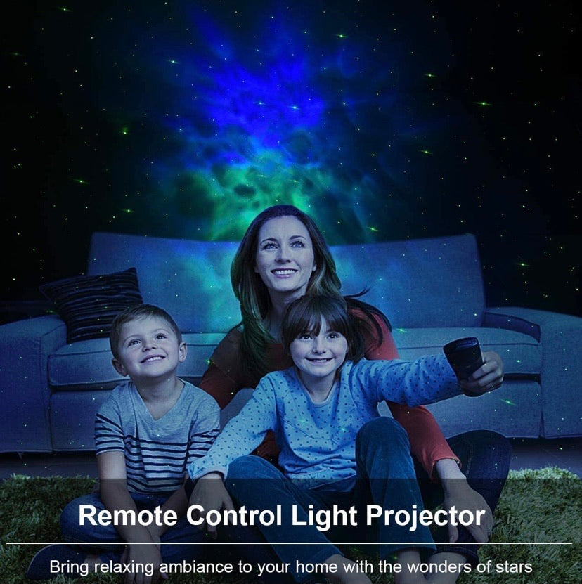 Star Night Light Galaxy Projector 7 in 1 Remote Control LED Nebula Cloud Living Bedroom Decorations Home Theatre Lightning Mood Ambient Lamps Baby Kids Game Décor Gift Grey