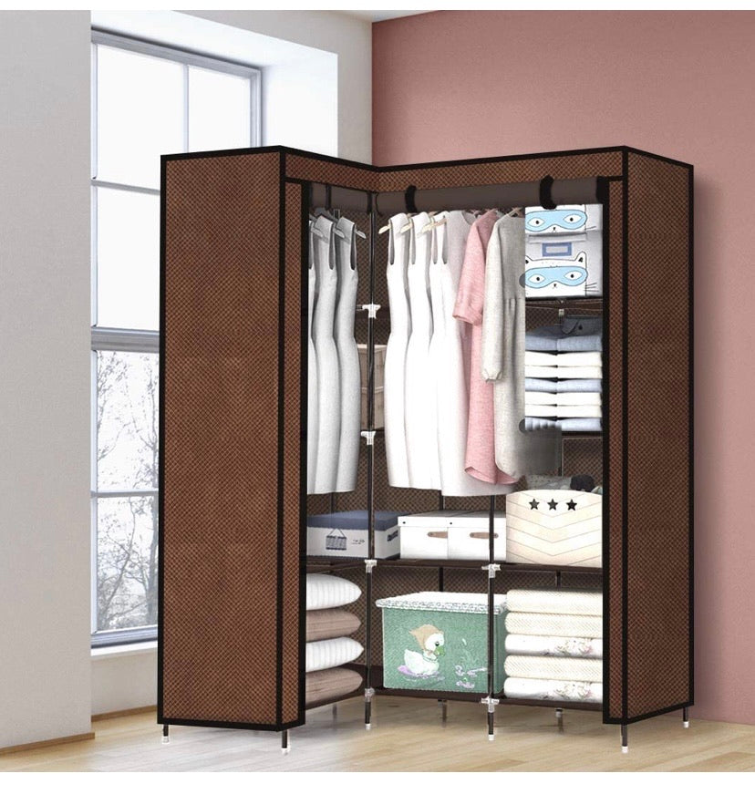 Portable Wardrobe Clothes Closet Storage Cabinet Organizer with Shelves