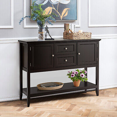 Buffet Sideboard Cabinet Kitchen Cupboard Storage Shelf Hall Console Table Wood