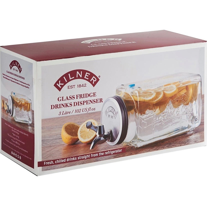 3L Glass Fridge Drinks Dispenser