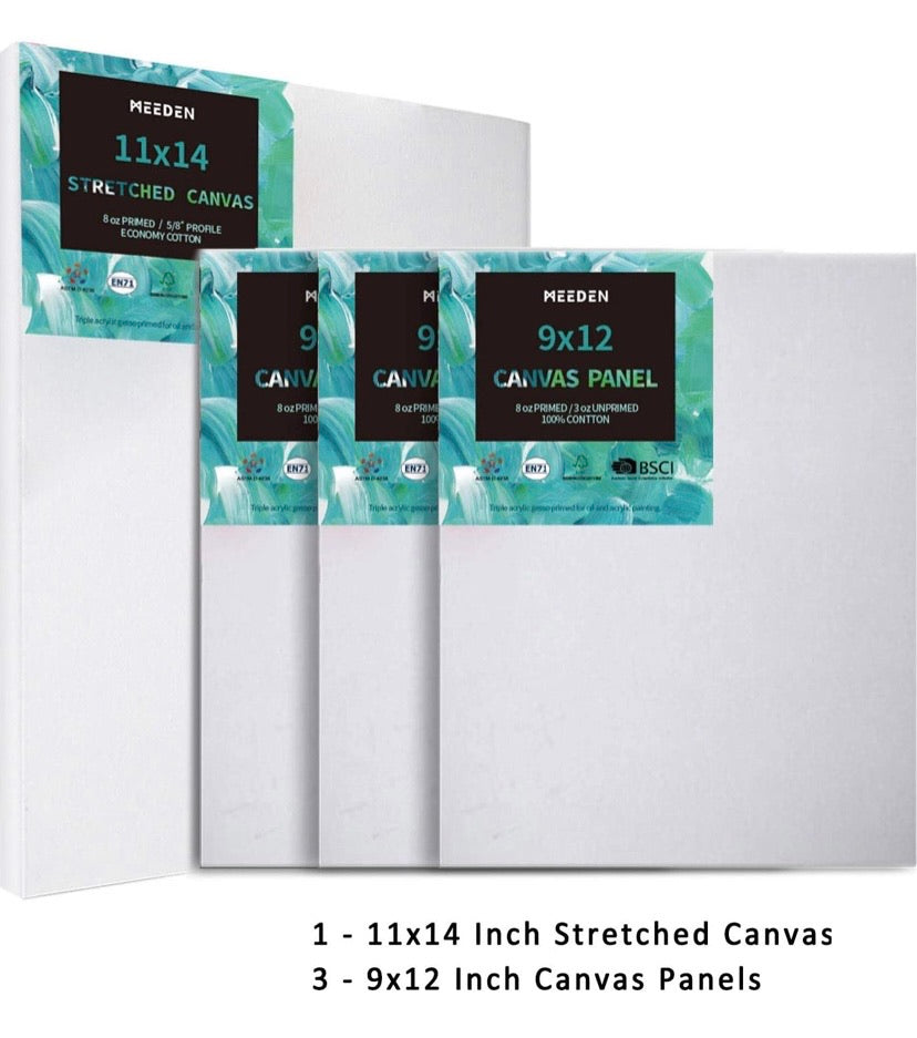 MEEDEN 46-Piece Oil Painting Set with Beech Wood Table Easel, 12MLX24 Oil Paint Tubes and All The Additional Supplies, Perfect for Beginning Artists, Students and Kids