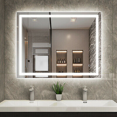 600x800mm Anti-fog LED Illuminated Bathroom Mirror with Bluetooth Speaker